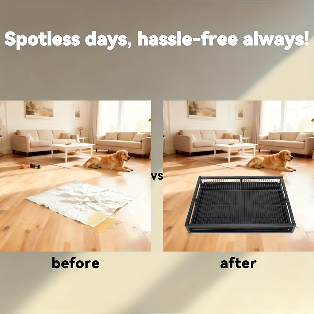 1pc Portable Dog Toilet Anti-Scratching (15.75×15.75×5.91 Inch) Durable Plastic Sandbox for Small to Large Dogs Indoor\u002FOutdoor Home Pet Hygiene Solution Easy-Clean Training Dog Potty Tray Sturdy Dog Accessory