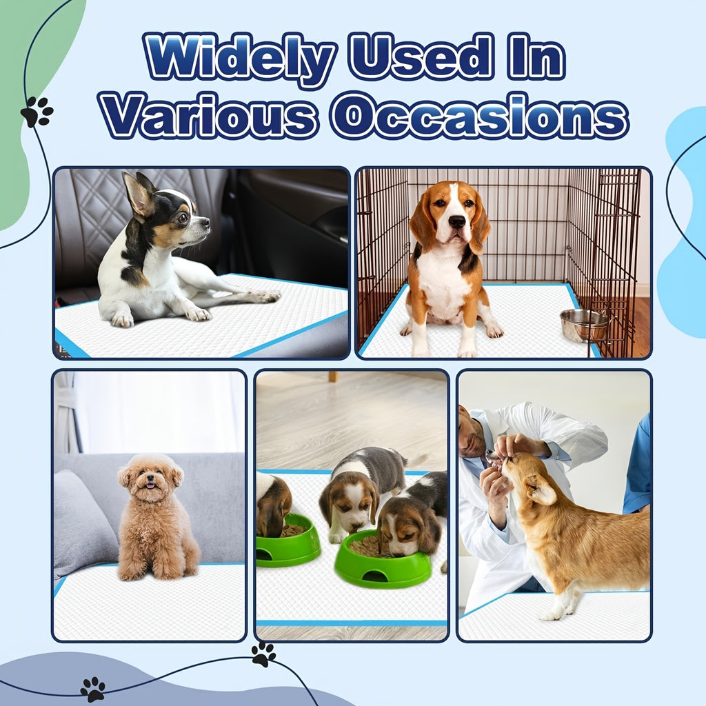 Disposable Puppy Pads, 100 Count\u002F80Count 25x35in\u002F28x40in, 8 Layer Pee Pads for Dogs, Absorbent Diaper Changing Pad, Dog Potty Training Supplies, Quick Dry Pet Housebreaking Essentials for Puppies