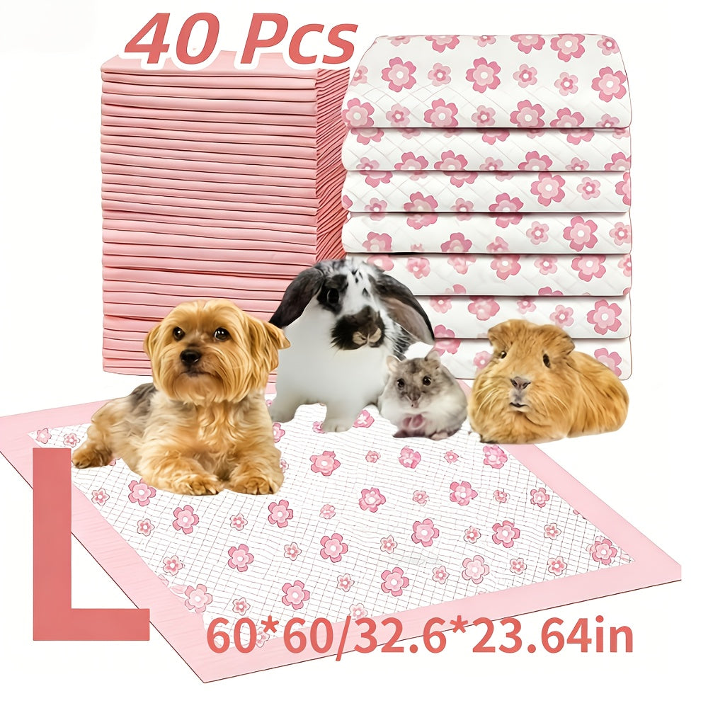 4-Size Options Leak-Proof Quick-Dry Dog Pee Pads with 6-Layer Ultra Absorbent Thick Puppy Training Pads Suitable for Dogs, Cats, Rabbits, Potty Training & Home Housebreaking
