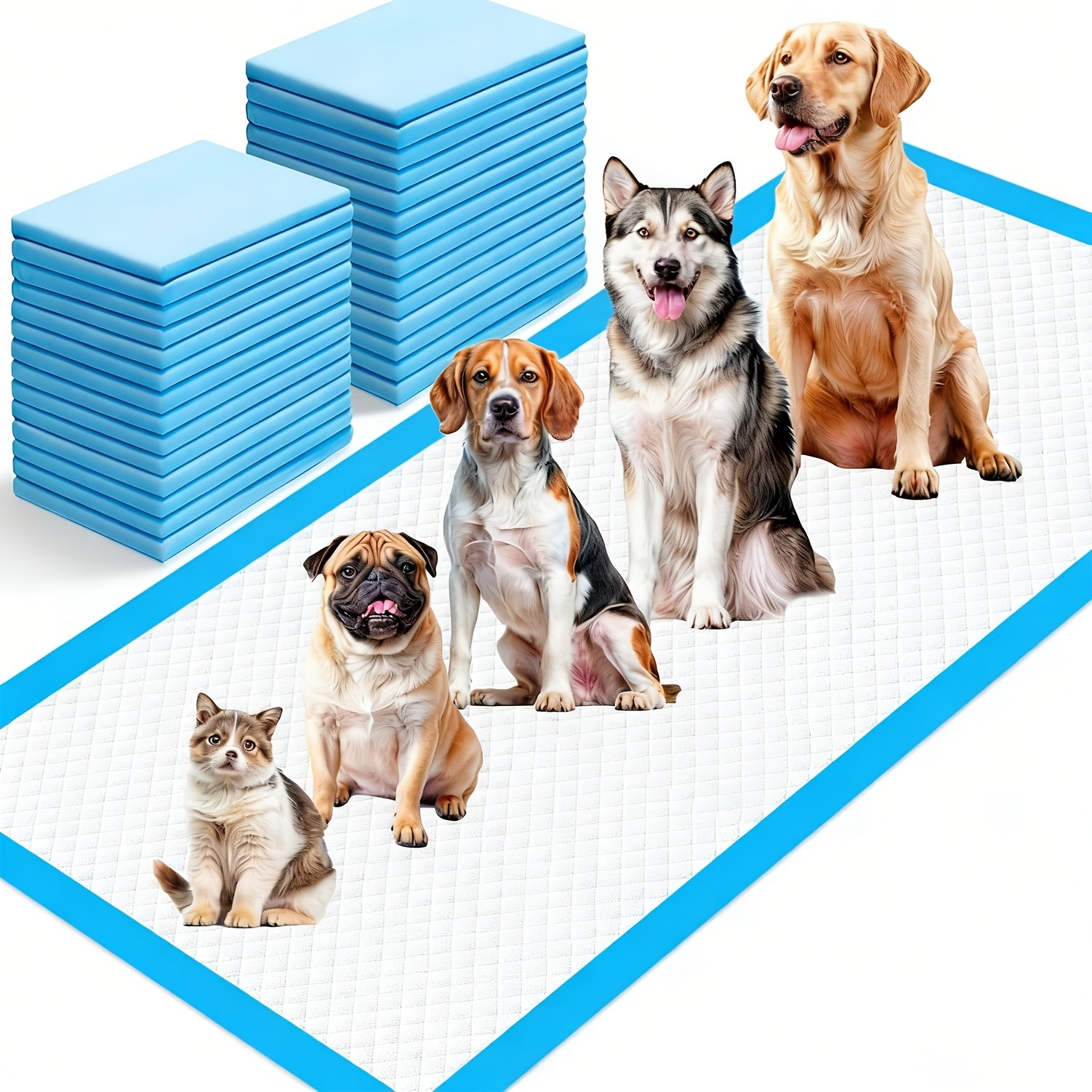 32*56inch, Pet Diaper Pad Upgraded Thick Layer Super Absorbent Dog Diaper Pad, Extra Large Anti-leakage And Anti-odor Training Pad, Suitable for Dogs And Cats, Disposable Replacement Pad, Quick-drying Anti-leak Diaper Pad, Potty Pad Pet Supplies