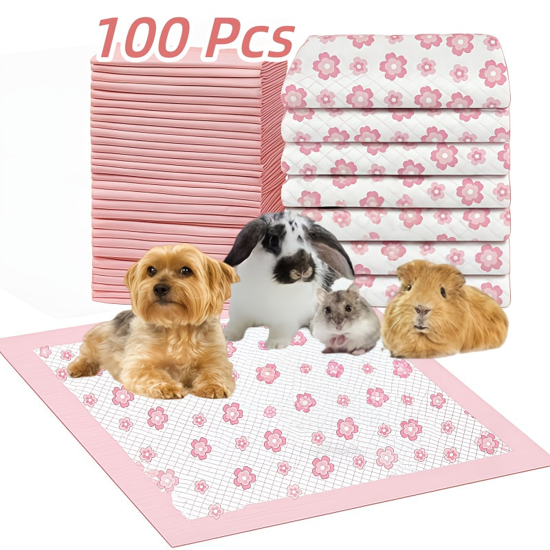 4-Size Options Leak-Proof Quick-Dry Dog Pee Pads with 6-Layer Ultra Absorbent Thick Puppy Training Pads Suitable for Dogs, Cats, Rabbits, Potty Training & Home Housebreaking