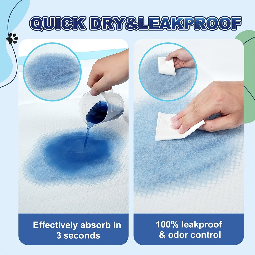 Disposable Puppy Pads, 100 Count\u002F80Count 25x35in\u002F28x40in, 8 Layer Pee Pads for Dogs, Absorbent Diaper Changing Pad, Dog Potty Training Supplies, Quick Dry Pet Housebreaking Essentials for Puppies
