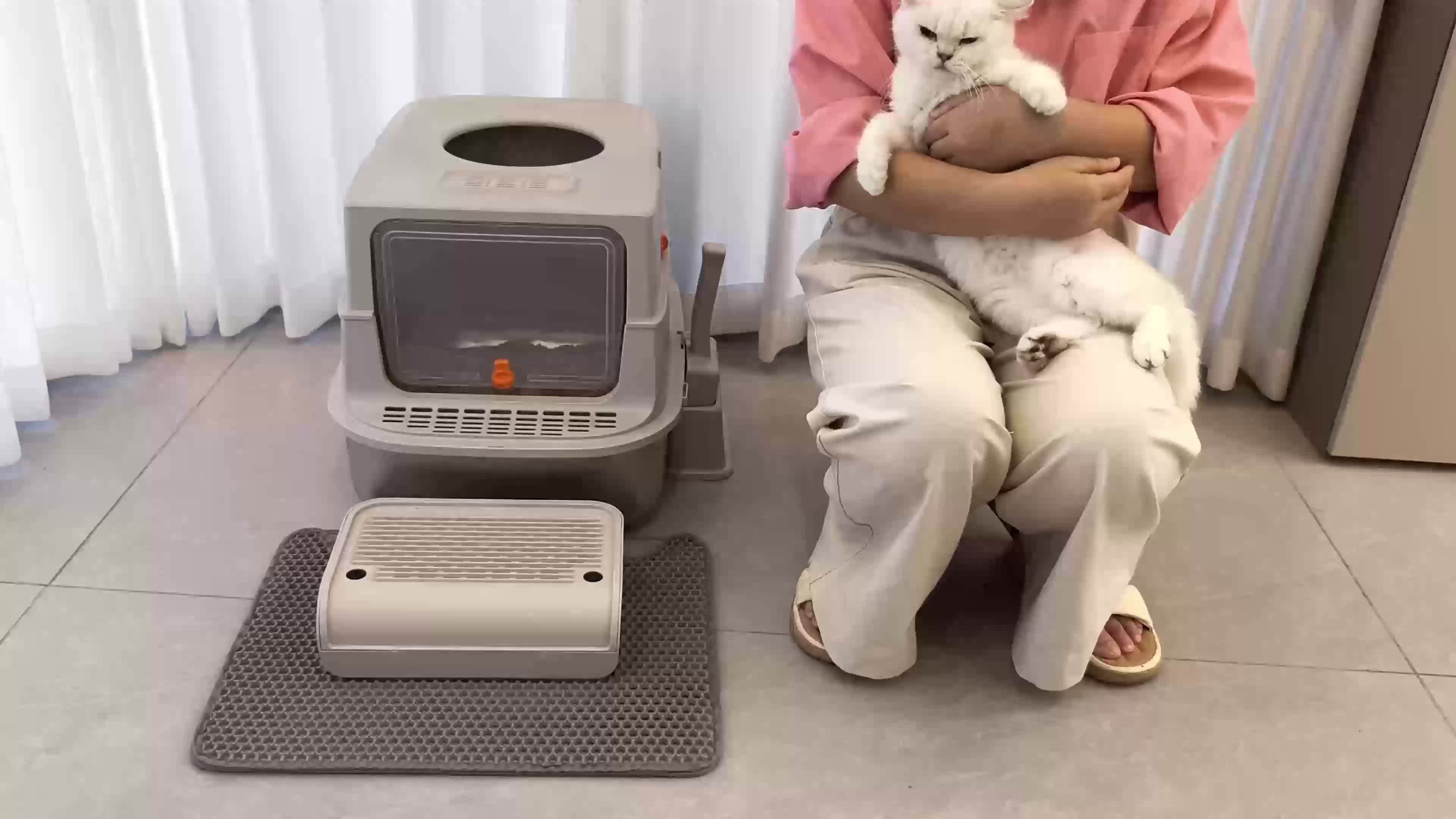 TEKEPL Extra-Large Stainless Steel Cat Litter Box With Lid, Enclosed Semi-Enclosed Modular System, Dual Entry High-Sided Non-Stick Easy Clean Design, Cat Litter Mat Scoop, Ideal For Indoor Use 2026 Luxury XL Pet Toilet Odor-Free Valentine'S Day Gift