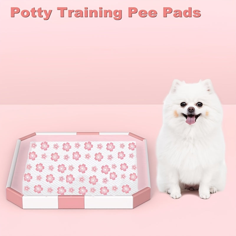 4-Size Options Leak-Proof Quick-Dry Dog Pee Pads with 6-Layer Ultra Absorbent Thick Puppy Training Pads Suitable for Dogs, Cats, Rabbits, Potty Training & Home Housebreaking