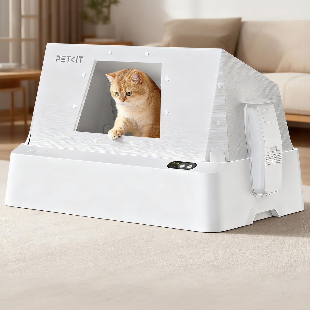 PETKIT Purobot Crystal Duo Automatic Self-Cleaning Cat Litter Box with Camera, AI Monitoring, Odour Control, Open Design for Large Cats with Litter Tray Cover, Suitable for Crystal Cat Litter