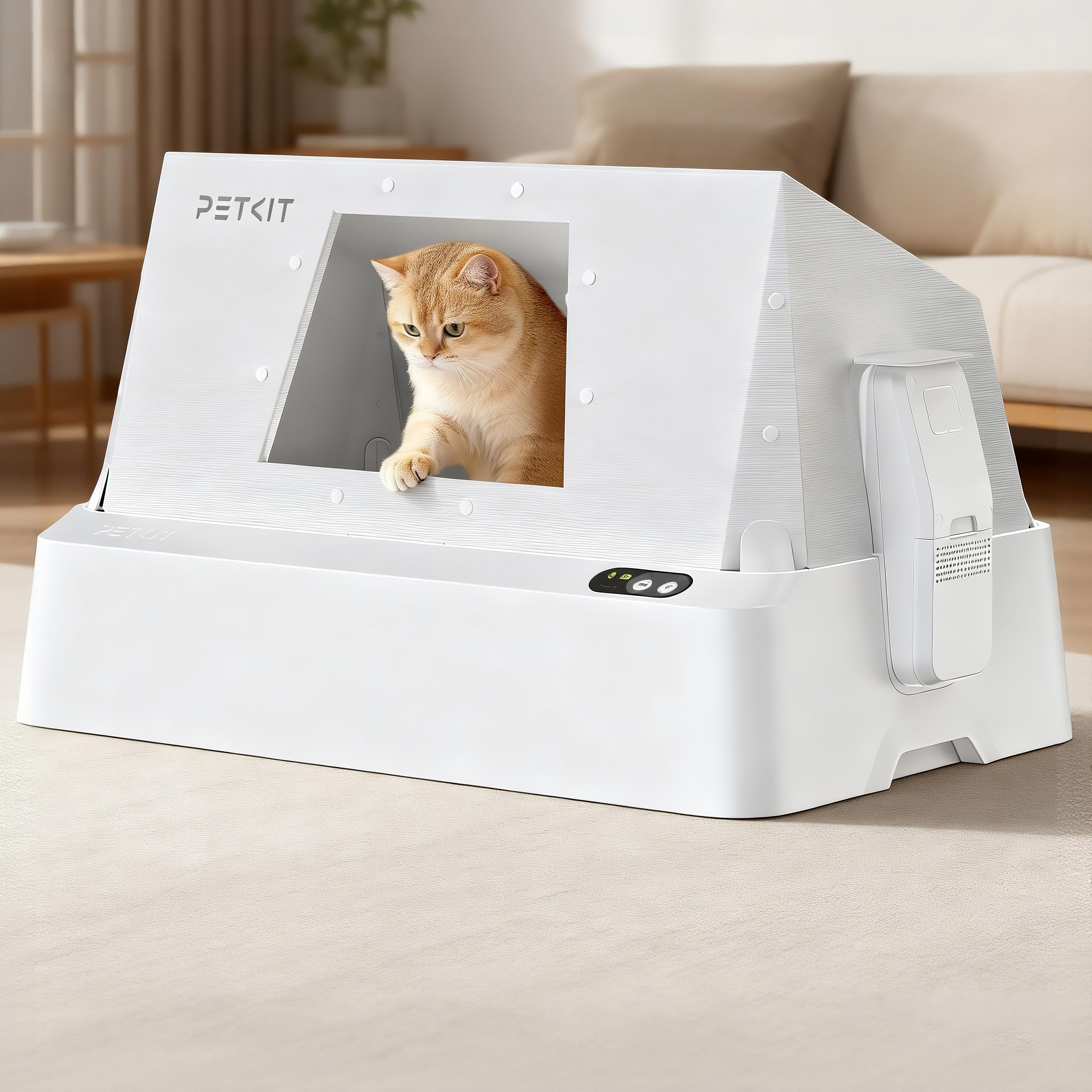 PETKIT Purobot Crystal Duo Automatic Self-Cleaning Cat Litter Box with Camera, AI Monitoring, Odour Control, Open Design for Large Cats with Litter Tray Cover, Suitable for Crystal Cat Litter