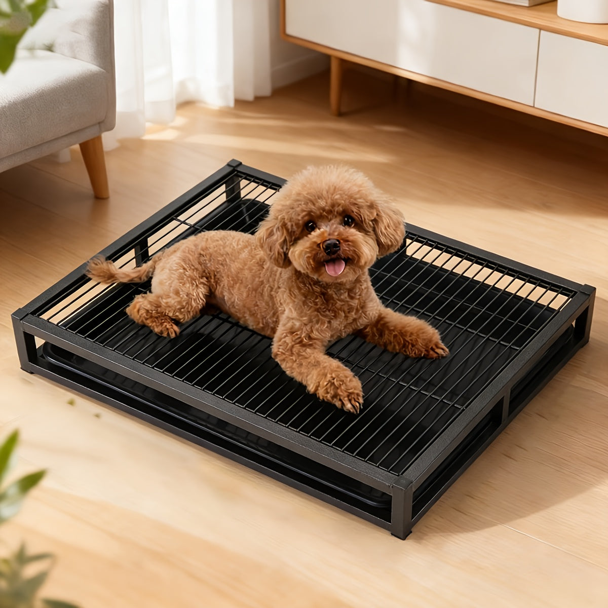 1pc Portable Claw-Resistant Dog Potty Training Toilet with Durable Plastic Sandbox - Indoor\u002FOutdoor Potty Tray Suitable for Small & Large Dogs, Easy-Clean Hygienic Waste Disposal, Sturdy Puppy Loo for Home Use