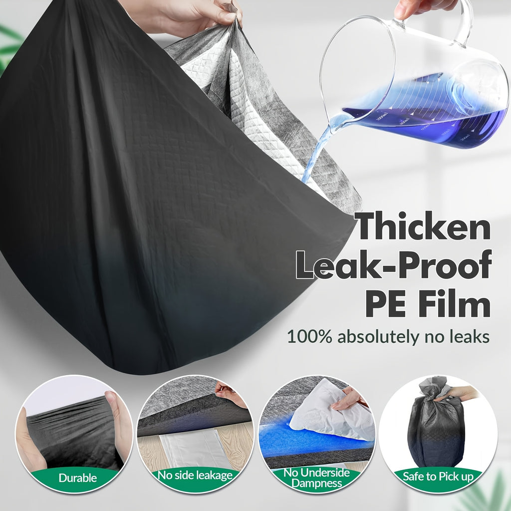 Upgraded Charcoal Puppy Pads, Thicken XXL 32'x48'\u002F 32'x56'Pee Pads for Dogs, Super Absorbent Up to 13Cups, Odor Control & Leak Proof Dog Training Pads for Surgery, Older, Puppy, 40 Counts