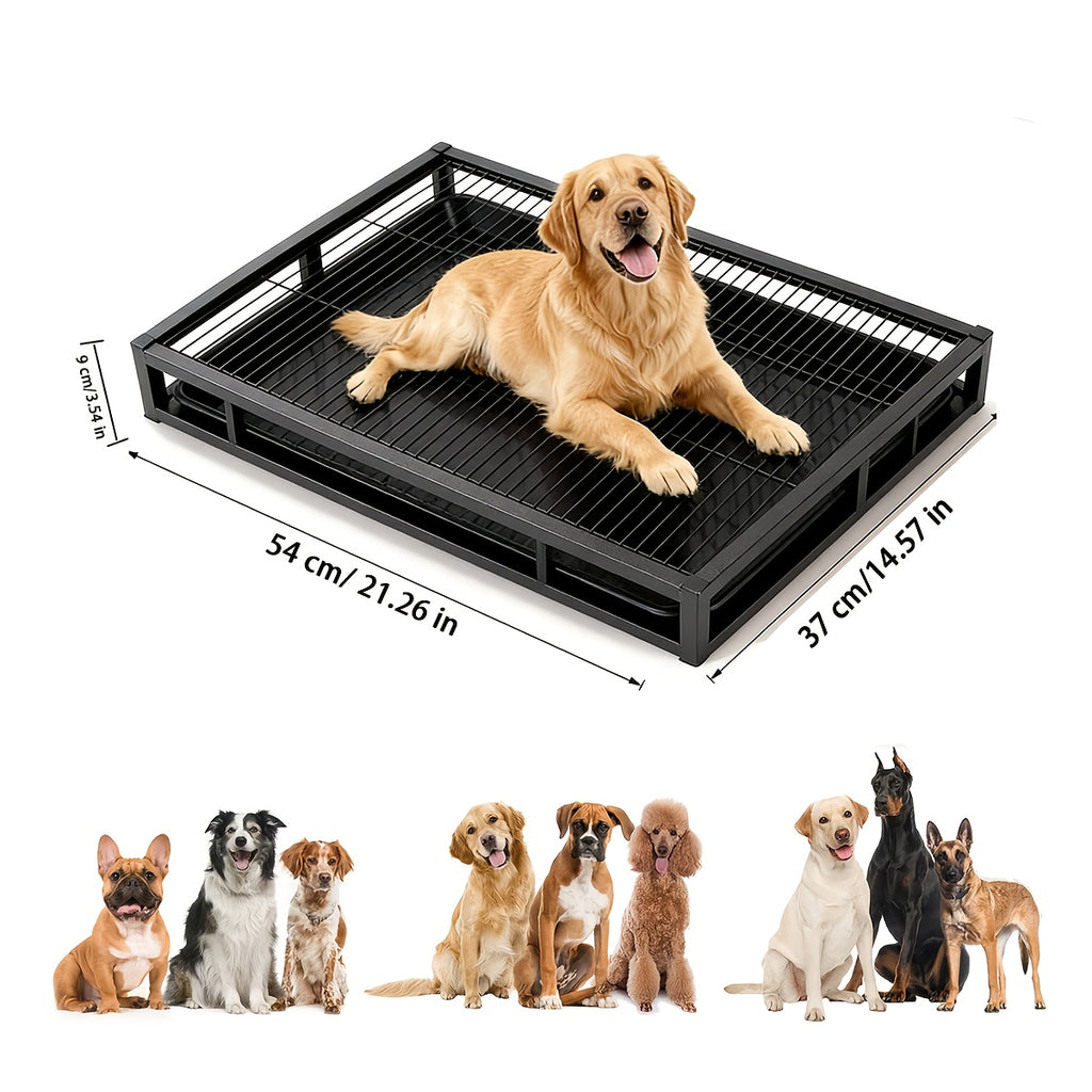 1pc Portable Claw-Resistant Dog Potty Training Toilet with Durable Plastic Sandbox - Indoor\u002FOutdoor Potty Tray Suitable for Small & Large Dogs, Easy-Clean Hygienic Waste Disposal, Sturdy Puppy Loo for Home Use