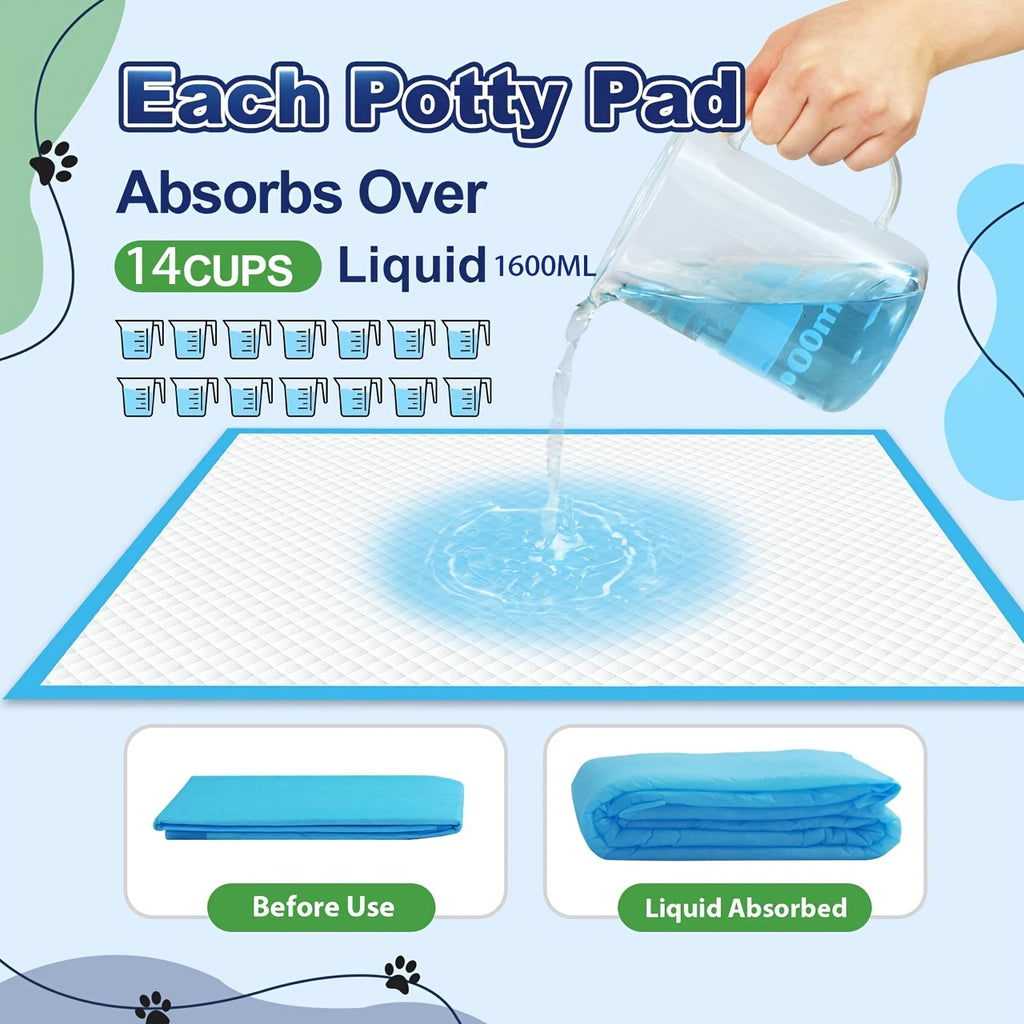 Disposable Puppy Pads, 100 Count\u002F80Count 25x35in\u002F28x40in, 8 Layer Pee Pads for Dogs, Absorbent Diaper Changing Pad, Dog Potty Training Supplies, Quick Dry Pet Housebreaking Essentials for Puppies