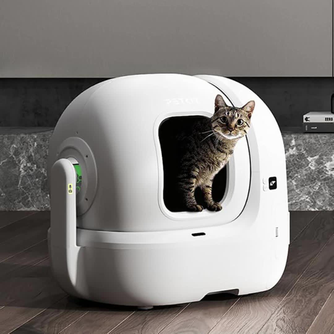 PETKIT Purobot Max Pro 2 Cat Litter Box, Extra Large Opening, Odor-Free, Complete with Accessories (Excellent-Refurbished), Like New