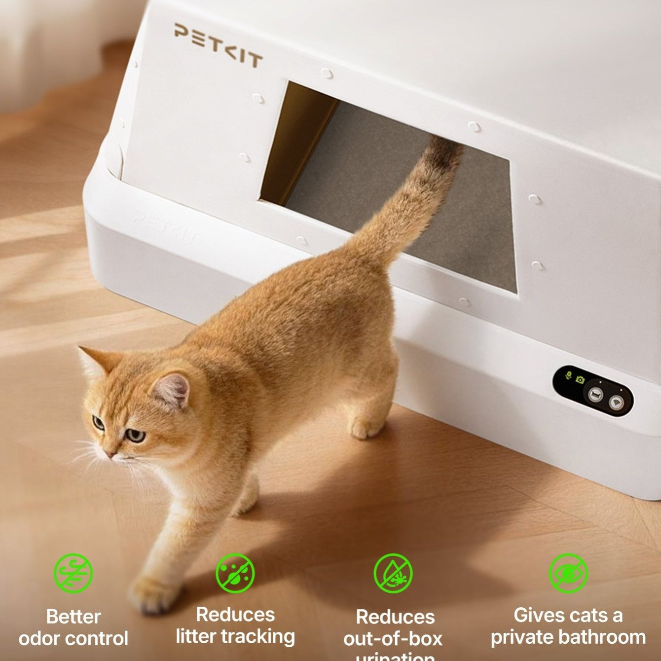 PETKIT Purobot Crystal Duo Automatic Self-Cleaning Cat Litter Box with Camera, AI Monitoring, Odour Control, Open Design for Large Cats with Litter Tray Cover, Suitable for Crystal Cat Litter