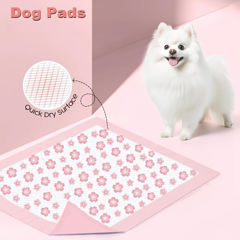 4-Size Options Leak-Proof Quick-Dry Dog Pee Pads with 6-Layer Ultra Absorbent Thick Puppy Training Pads Suitable for Dogs, Cats, Rabbits, Potty Training & Home Housebreaking
