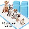 40pcs of Enhanced XXXXL Extra- for Large Dog Pee Pads Measuring 32'X56', Featuring a Robust 7-Layer Leakproof Design, Quick-Drying Capabilities, And High Absorbency. These Disposable Puppy Training Pads Come Individually Wrapped