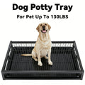 1pc Portable Dog Toilet Anti-Scratching (15.75×15.75×5.91 Inch) Durable Plastic Sandbox for Small to Large Dogs Indoor\u002FOutdoor Home Pet Hygiene Solution Easy-Clean Training Dog Potty Tray Sturdy Dog Accessory