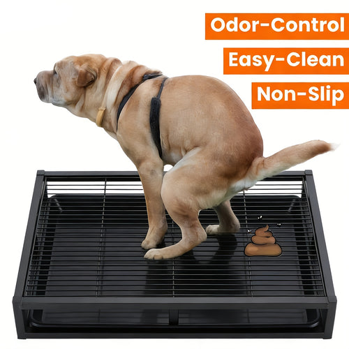 1pc Portable Claw-Resistant Dog Potty Training Toilet with Durable Plastic Sandbox - Indoor\u002FOutdoor Potty Tray Suitable for Small & Large Dogs, Easy-Clean Hygienic Waste Disposal, Sturdy Puppy Loo for Home Use